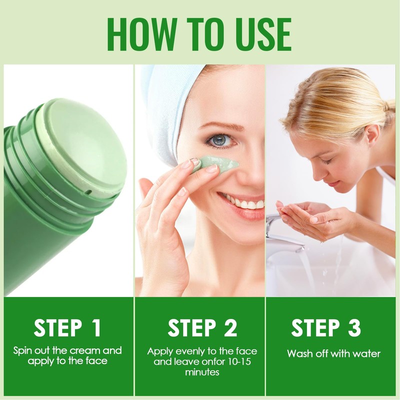 Pack of 2 Green Tea Cleansing Mask Stick, Green Tea