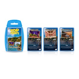 Top Trumps Card Game New England - Family Games for Kids and Adults - Learning Games - Kids Card Games for 2 Players and More - Kid War Games - Card Wars - for 6 Plus Kids