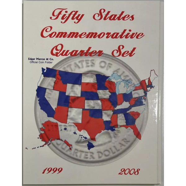 Edgar Marcus & Co Fifty States Commemorative Quarter Set Folder