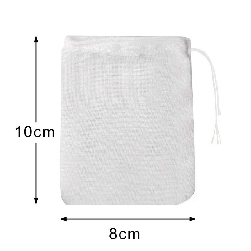 nuoshen 50 Pack Cotton Muslin Drawstring Bags,10 * 8cm 100%