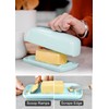 Nucookery Ceramic Butter Dish with Lid | Raised Legs and