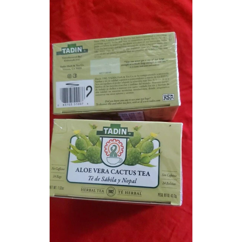 TADIN 2 PACK ALOE VERA CACTUS TADIN TEA (48 BAGS)