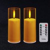7LinRay 2" X 6" Gold Battery Operated Candles Realistic Flickering
