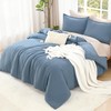 Litanika Grayish Blue Comforter Set California King Size, 3 Pieces