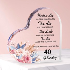 RISFIHEI 40th Birthday Women, Gift 40th Birthday Woman - Acrylic Plaque Gifts Decoration, 40th Birthday Women, 1985 40th Birthday Gift for Mum, Girlfriend, Sister
