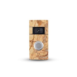 MightySkins Skin Compatible with Ring Video Doorbell (2nd Generation) - Amber Marble | Protective, Durable, and Unique Vinyl Decal wrap Cover | Easy to Apply, Remove, and Change Styles