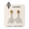 Rancho Stud Earrings Silver Wattle + Gold Round