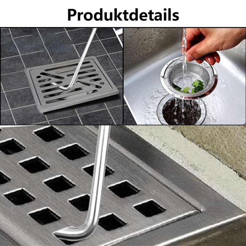 Yuiturt 3 Pieces Stainless Steel Drain Key Lifting Hook Drain