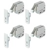 x4 Mini Touch Catch Latch Cabinets Caravan Motorhome Cupboard Doors