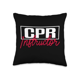 CPR Instructor Teacher First Aid AED Trainer Throw Pillow