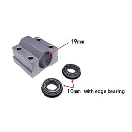 Unpowered Spindle Assembly, Bearing Slide Block with 2 Pcs Edge Bearings, DIY Woodworking Cutting Table Saw Bench Drill Accessories for Lathes and Drill Presses