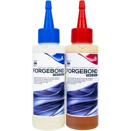 Forge Bond Knife Handle Epoxy Resin Adhesive - 8 Ounce Kit - from Superclear® Perfect for Full or Hidden Tang Applications, Flexible & Rigid Epoxy Glue, High Impact & Fracture Resistant Knife Epoxy