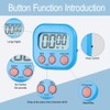 4 Pcs Digital Timer Kitchen Timer, Magnetically Attracted Countdown Stopwatch,