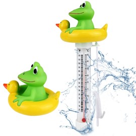 Floating Water Thermometer, Swimming Pool Thermometer, Cartoon Water Temperature Thermometer, Shatterproof Swimming Pool Thermometer with Rope, Suitable for Indoor and Outdoor Hot Tubs, Pools
