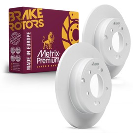 Metrix Premium Chassis Parts - 2 PC Rear Coated Solid Disc Brake Rotor Fits Hyundai Sonata, Kia Optima, Hyundai Tucson, Hyundai Azera, Replacement 08.A708.10, Made in Europe