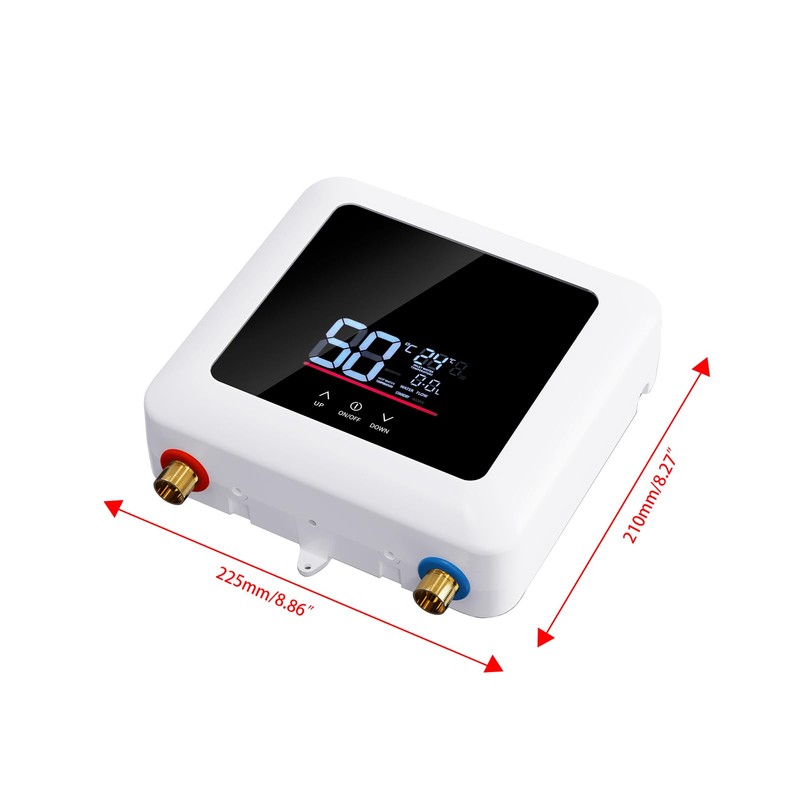 110V Tankless Water Heater Electric with Remote Control LED Display