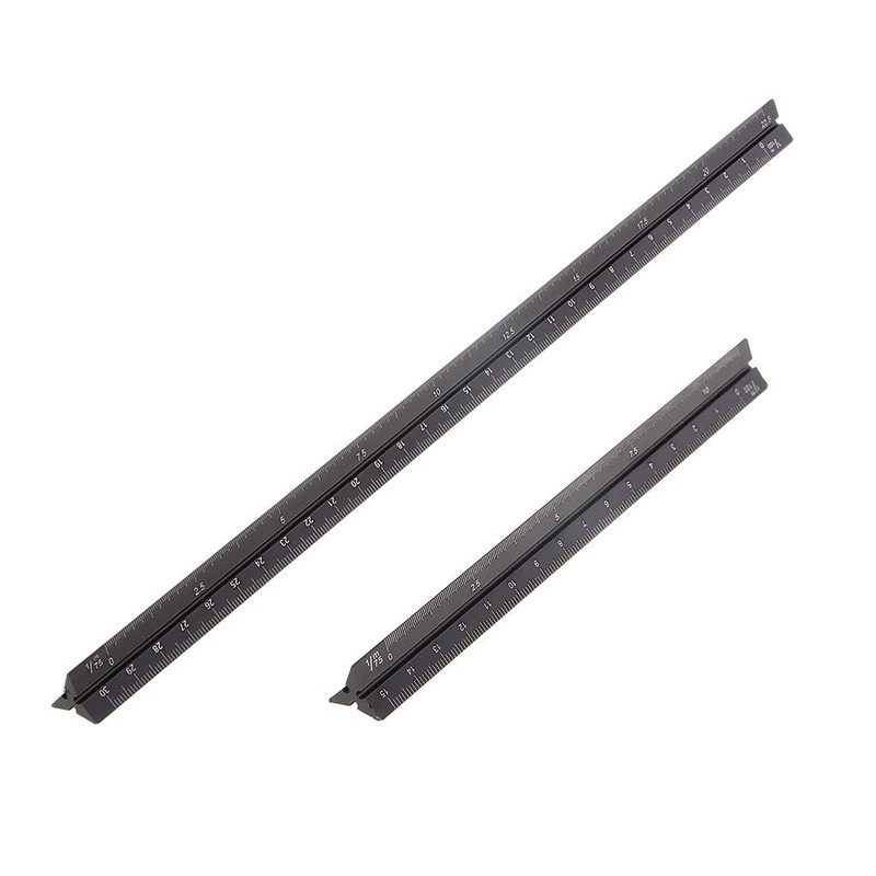 Triple Fabricado en Aluminio con Regla de funciones , 15cm