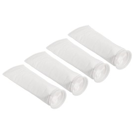 PATIKIL 4 Inch Ring Filter Socks 10 Micron, 4 Pack Mesh Bags Pool Skimmer Basket, White
