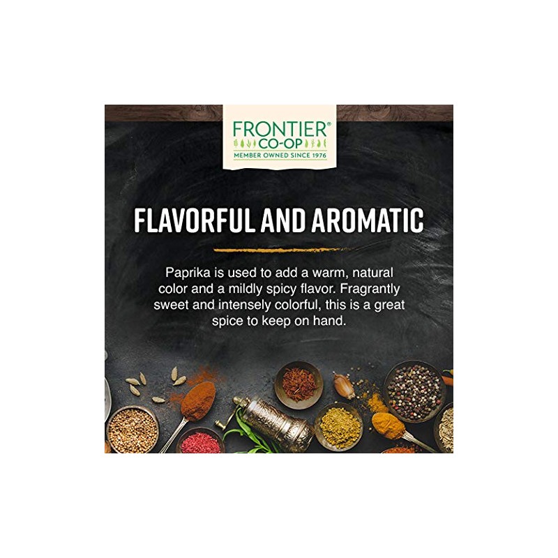 Frontier Co-op Organic Ground Smoked Paprika 1lb | Pack of