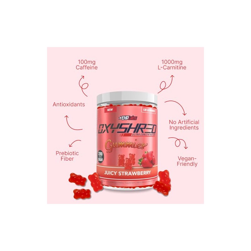 EHP Labs OxyShred Gummies - Pre Workout Gummies & Energy