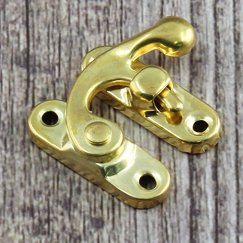 Bonsicoky 30Pcs Swing Arm Right Latch Hook Hasp, Wooden Jewelry