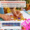 Altaroo Textile Paint, Machine Washable, 12 Colours, 12 ml Each,