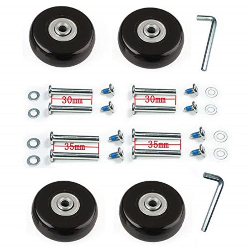 Lotowel Pack of 4 Luggage Replacement Wheels 45 x 18