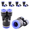 ANGEEK 10 pieces 10-6 mm 3-way Y-connector with variable diameter,