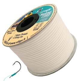 VILIGO Marine Cord - Nylon Braid (3.8mm) - 7 Nylon Strands and 1 Line - Boat Rope for Fishing and Outdoor Activities, Holds a Fishing Hook (30m, Cotton)