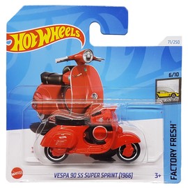 Hot Wheels - Vespa 90 SS Super Sprint [1966] - Factory Fresh 6/10 - HRY52 - Short Card - Motorcycle - Red - Mattel 2024-1:64