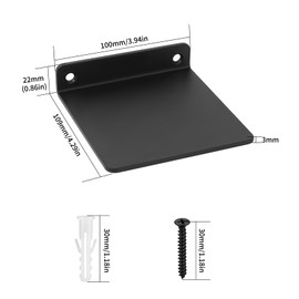 2 Pcs Black Small Floating Shelf, Small Floating Shelves for Wall, Floating Wall Shelves, Wall Shelf Display Hanging Shelf Decoration, Book Shelf for Bedroom Living Room Small Objects, 4.33x3.9x0.9"