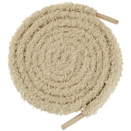 Elerevyo 2 Pairs Flat Fuzzy Shoe Laces for Sneakers, 0.59'' Wide Thick Shoelaces for Hiking Sporting Running 100CM/39.37" Apricot