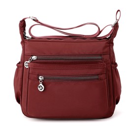 Wafybsre Purse for Women Casual Travel Multi-Pocket Messenger Bags (Red)