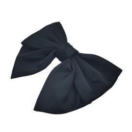 SXQLYH Bow Hair Clip Satin, Women's Hair Clips with Large Bow, Women Hair Bows Hair Clips French Hair Clips Ballerina Bow, Elegant Satin Hair Accessories (Black)