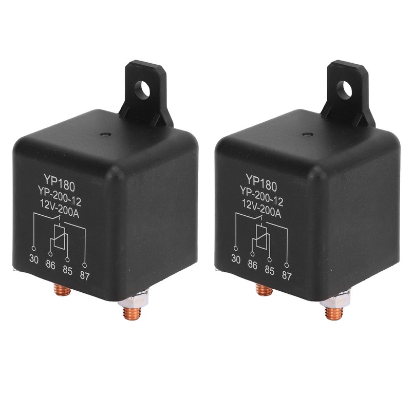 2 Sets 12V Starter Relay Switch 4Pin 200A SPST Heavy