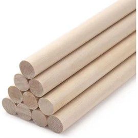 Sunbelt Wooden Dowel Rods, Unfinished Hardwood Sticks, for Arts and Crafts-36 Long, (25 Pieces in a Bundle) (1" Diameter)
