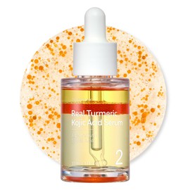 TOSOWOONG Real Turmeric Kojic Acid Serum - Brightening serum 7,000ppm Kojic Acid, 1,500ppm Turmeric, Alpha Arbutin, Astaxanthin, Glycolic Acid, Dark Spots, Freckle, Korean Skin Care, 33ml/1.11 fl.oz.