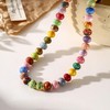 AULSIEY Beaded Gemstone Necklaces for Women, Natural Stone Choker Necklace
