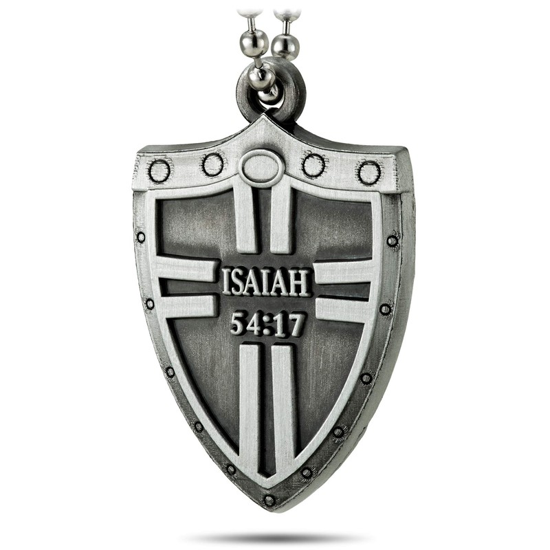 Antique Finish Battle Shield - Isaiah 54:17