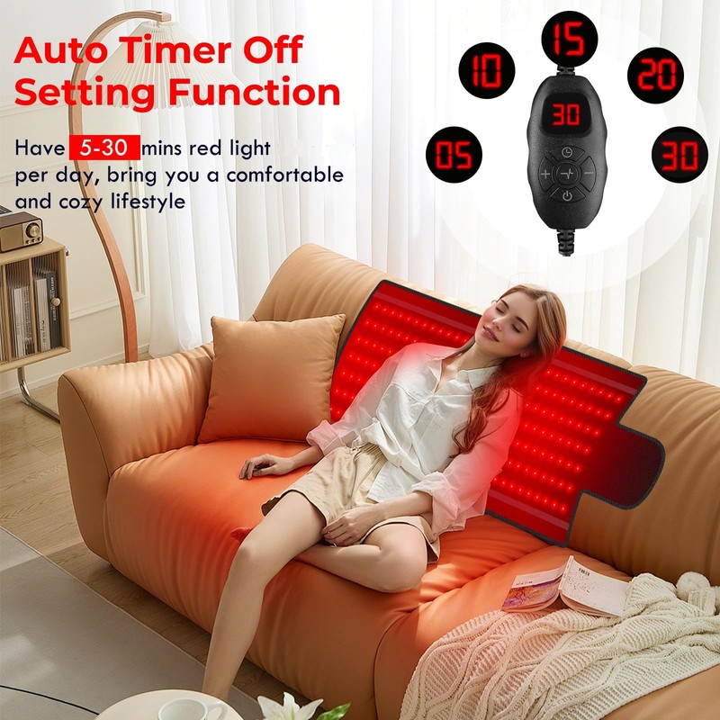 Red Light and Near-Infrared Light Pad with 660 nm and