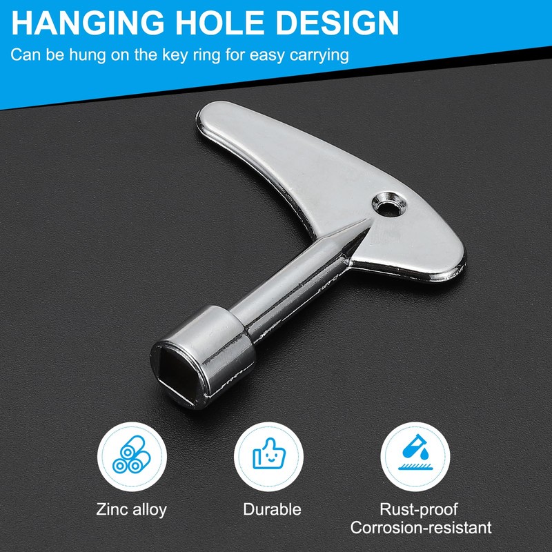PATIKIL 2pcs Square Spanner Key, Square Utility Service Keys Socket