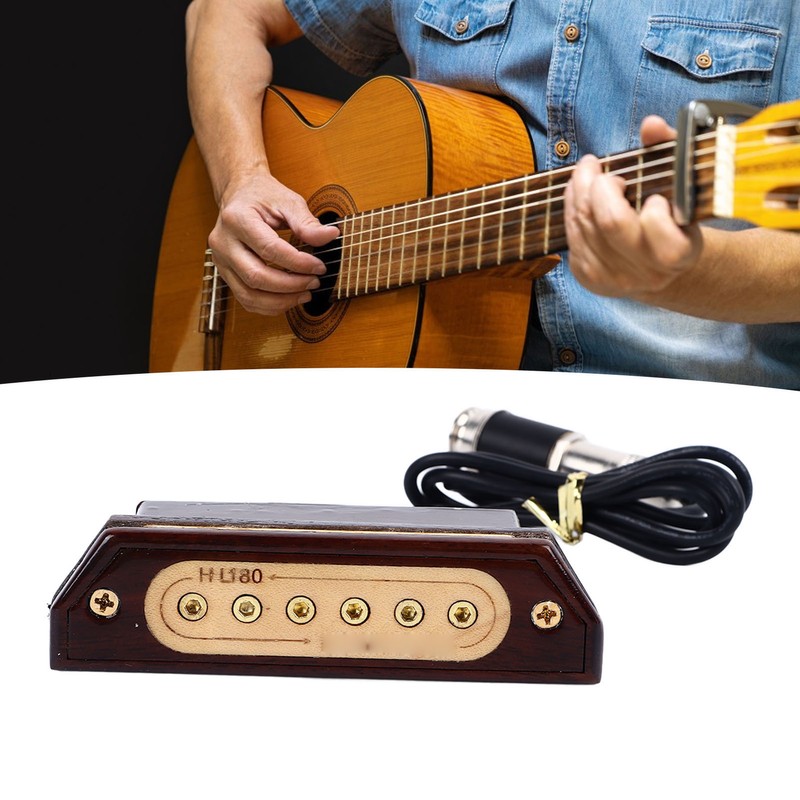 Soundhole Pickup Punching Free Acoustic Guitar Volume Tone Control Instrument