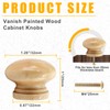 Luomorgo 8 Pcs Natural Wood Dresser Knobs, Round Wooden Cabinet