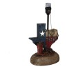 Rustic Western Patriotic I Heart Texas State Map With Cowgirl
