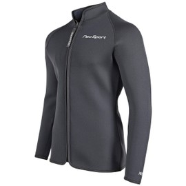 NeoSport 3-mm XSPAN Jacket (Black, XX-Large) - Diving Jacket for Water Sports, Diving & Snorkeling