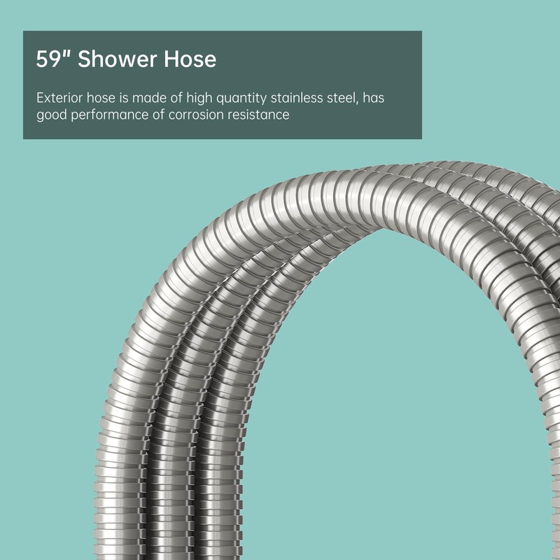 Homipro Brushed Nickel Brass 2 In 1 Function High Flow