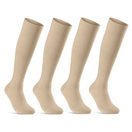 Sockenkauf24 41900 Support Stockings Travel Stockings Compression Stockings for Men and Women 1, 2, 4 Pairs -