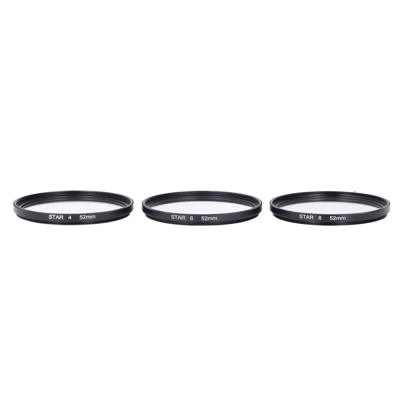 Star Filter Lens Set 52mm Adjustable Starburst Effect Filter 4