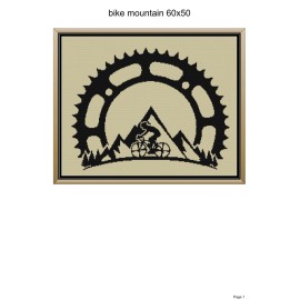 Unbranded Bike mountain blanket pattern, 60x50", written and graph pattern included