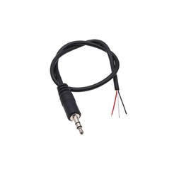 EAHOSUCC 1PCS 0.25M/0.8FT 2.5mm TRS Connector Cable，Short 2.5mm Stereo 3 Pole Male Audio Plug to Bare Wire Open End for DIY Stereo Jack Cables